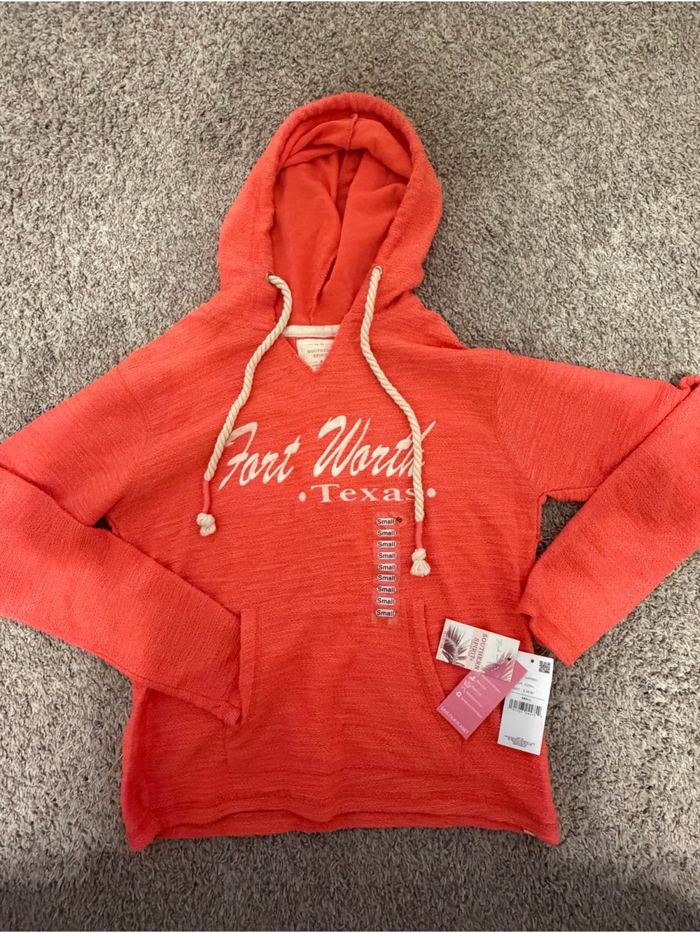 Fort Worth Texas Coral Hoodie Sweater - Women